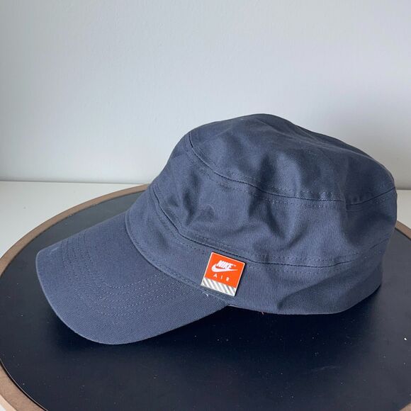 Vintage Nike Air Military-Style Cap Hat L / XL Stretch Fit Gray Eminem Y2K